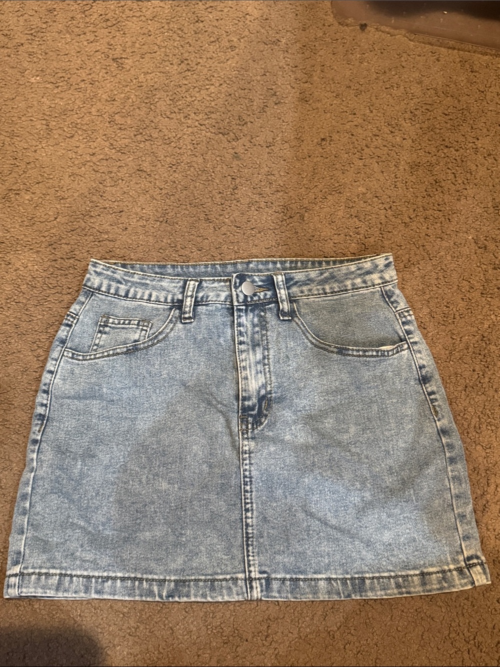 Target Light Wash Denim Mini Skirt - Light Blue Xs